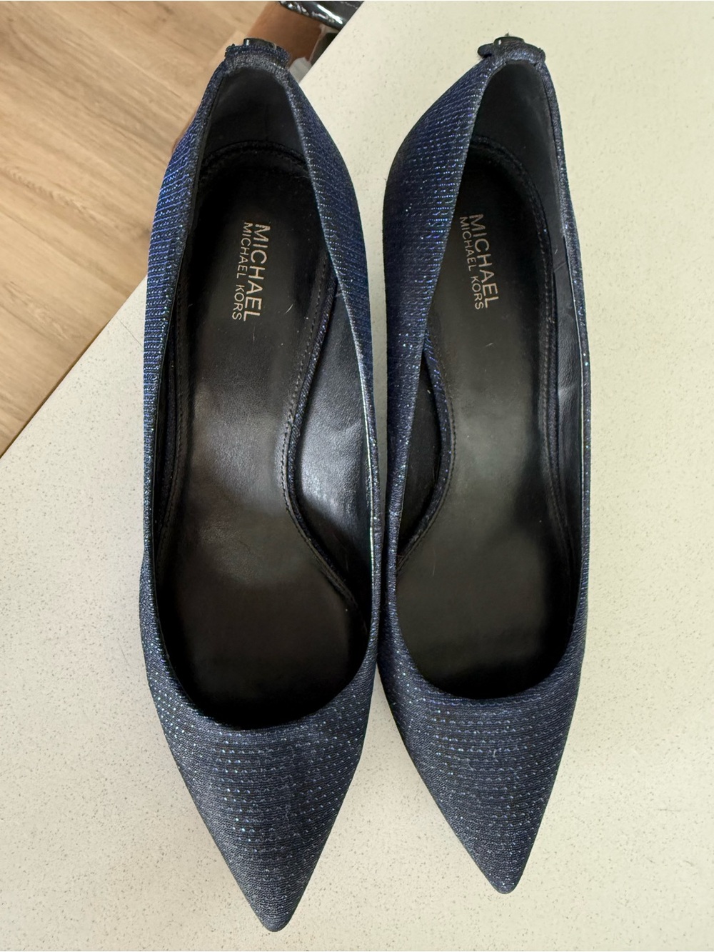 MICHAEL Michael Kors Navy Pointed Toe Flats